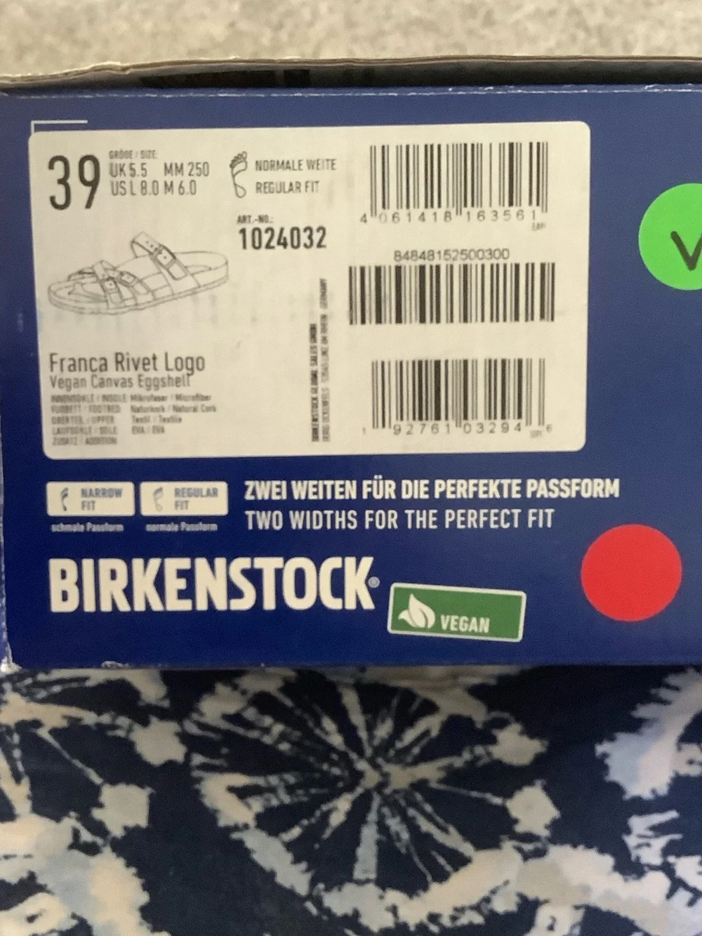 Birkenstock Vegan Canvas Sandals Eggshell with Rivet Detail